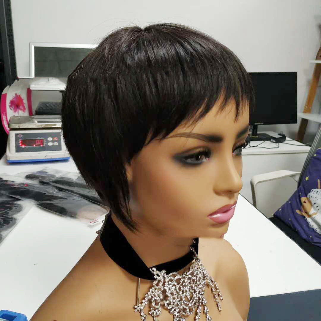 Short Straight Brazilian Human Hair Wig
