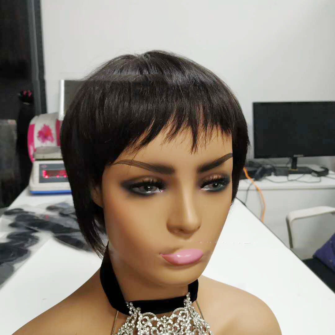 Short Straight Brazilian Human Hair Wig