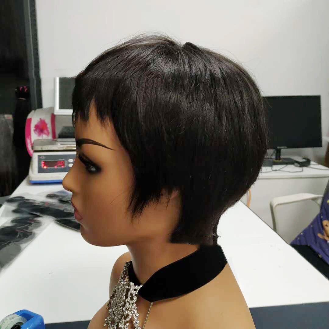 Short Straight Brazilian Human Hair Wig