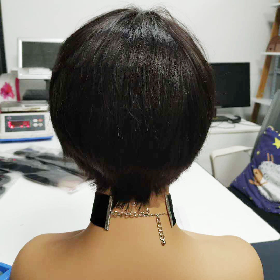 Short Straight Brazilian Human Hair Wig